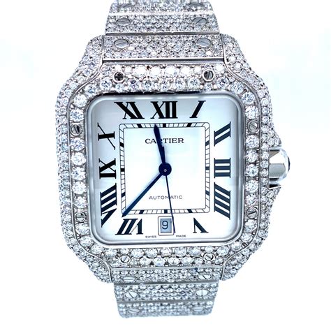 cartier full diamond watch|moist night diamond watch cartier.